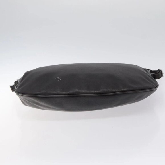 GUCCI Shoulder Bag Leather Brown Silver